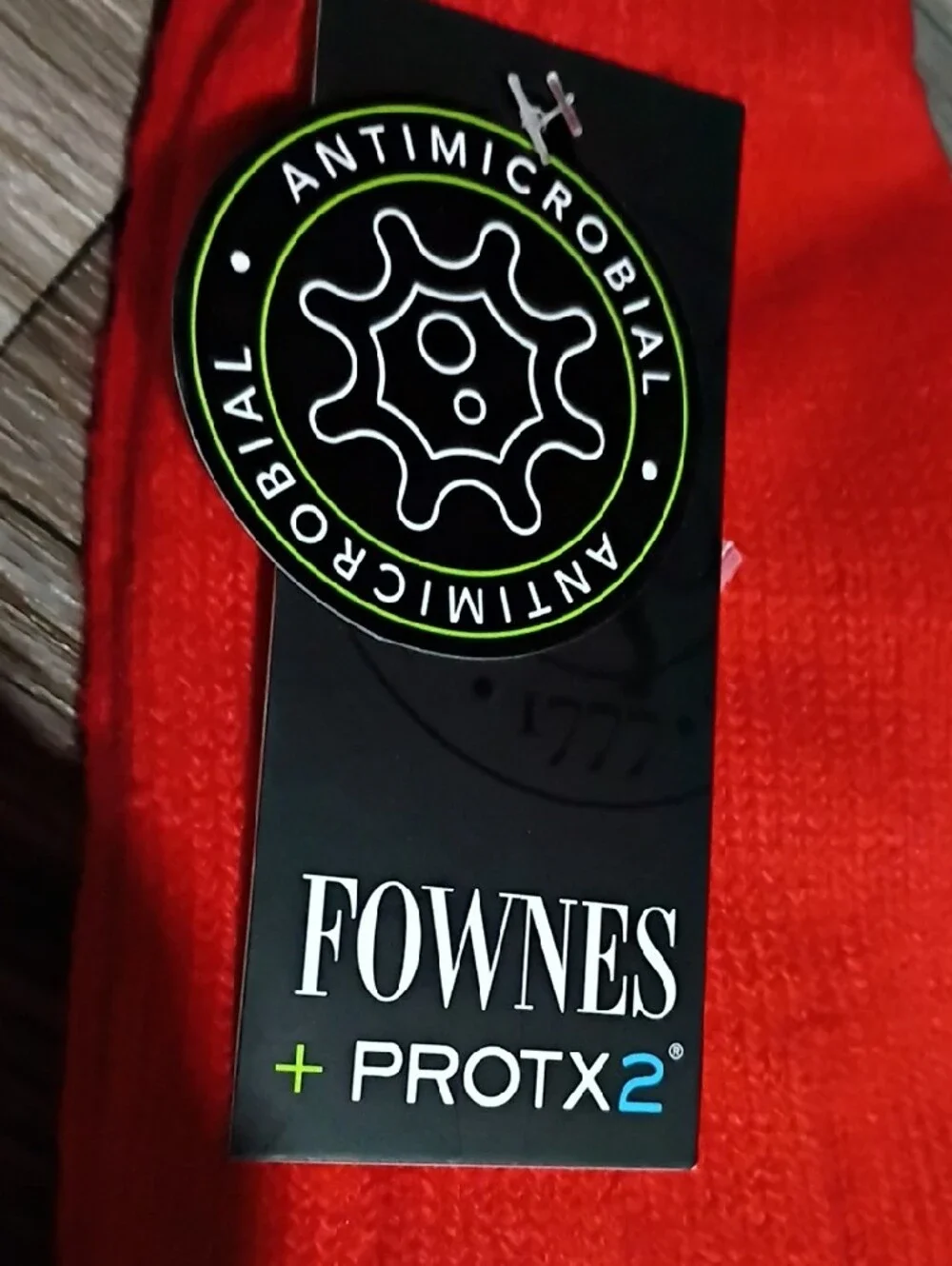 FOWNES Red Antimicrobial Knit Gloves for Women